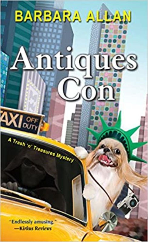 Book cover for "Antiques Con" by Barbara Allan