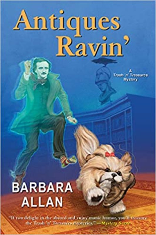Book cover for "Antiques Ravin'" by Barbara Allan