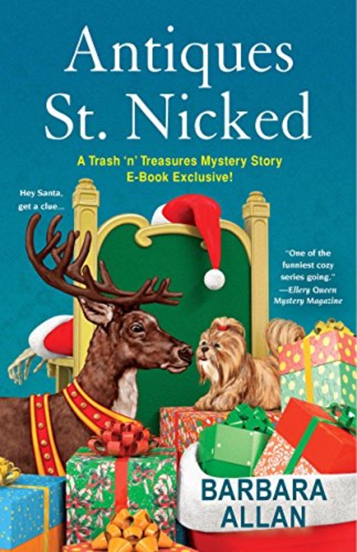 Book cover for "Antiques St. Nicked" by Barbara Allan