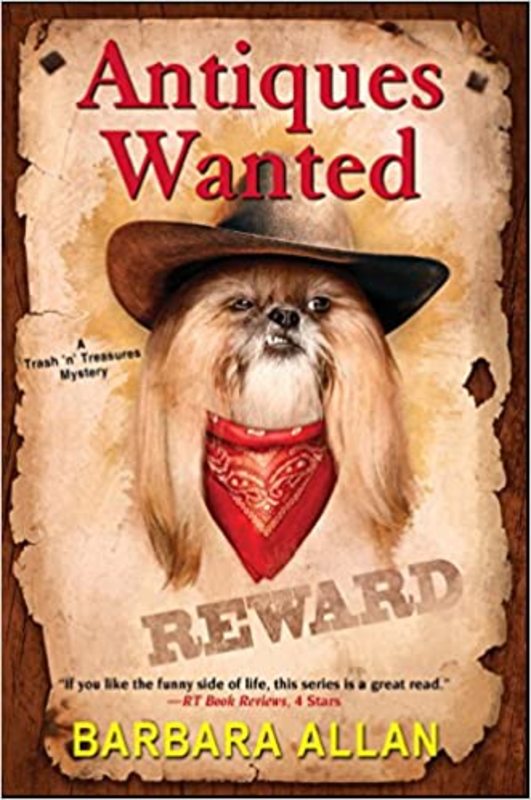 Book cover for "Antiques Wanted" by Barbara Allan
