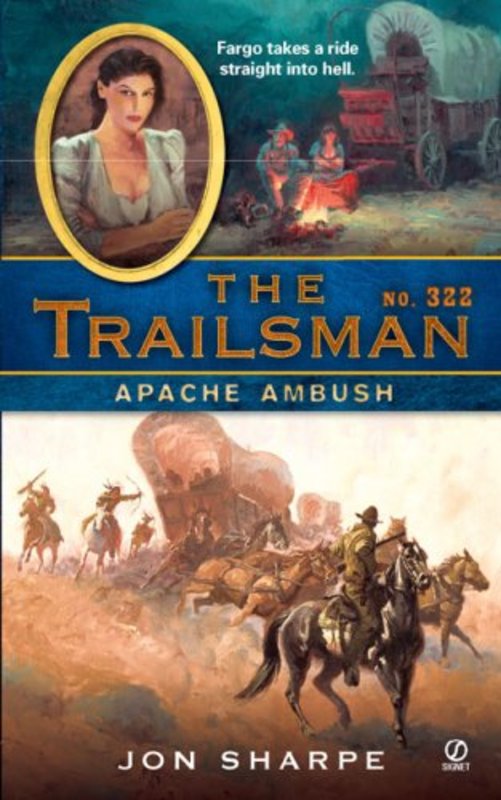 Book cover for "Apache Ambush" by Jon Sharpe