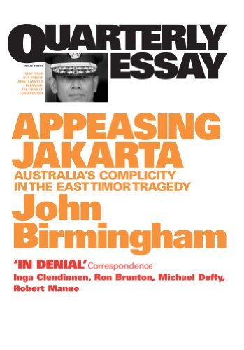 Book cover for "Appeasing Jakarta" by John Birmingham