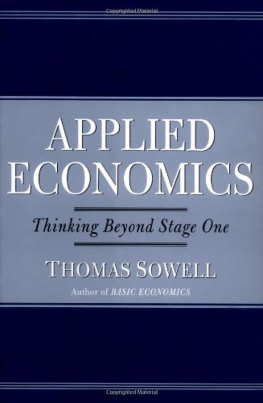 Book cover for "Applied Economics" by Thomas Sowell