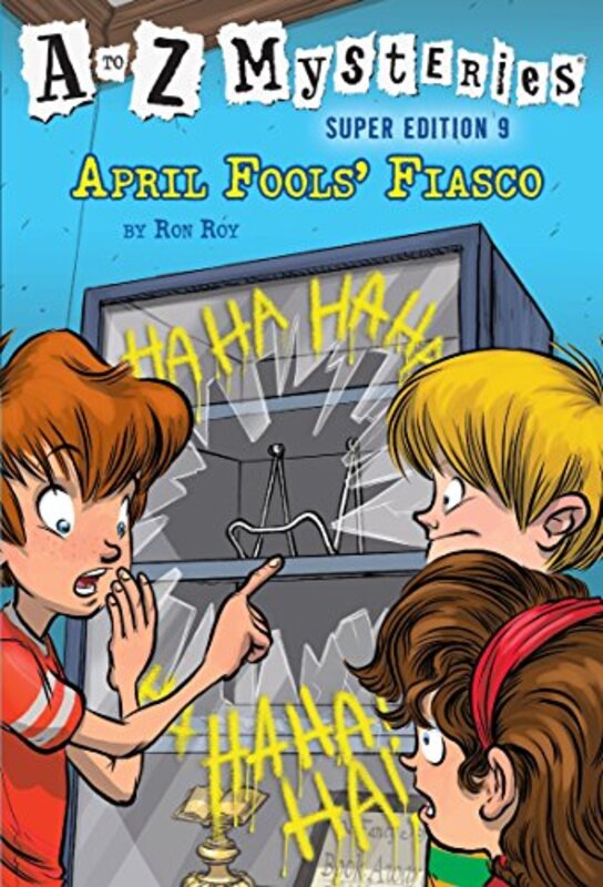 Book cover for "April Fools' Fiasco" by Ron Roy