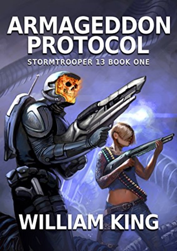 Book cover for "Armageddon Protocol" by William King