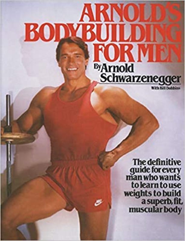 Book cover for "Arnold's Bodybuilding for Men"