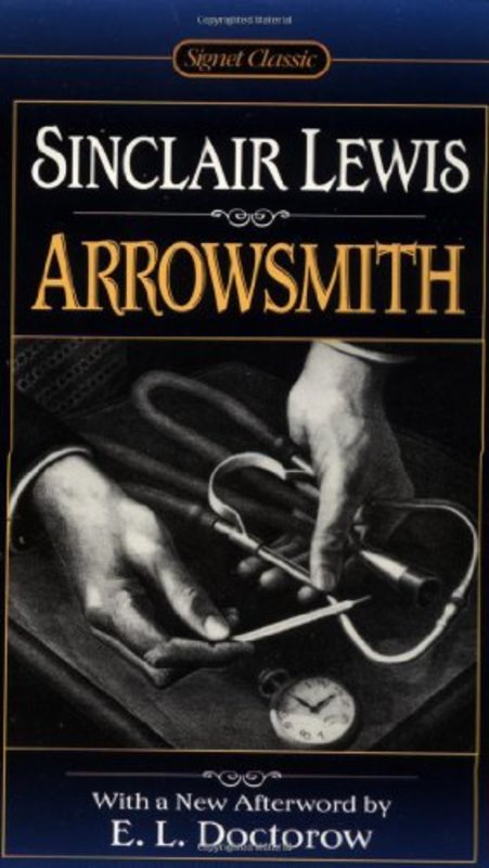 Book cover for "Arrowsmith" by Sinclair Lewis