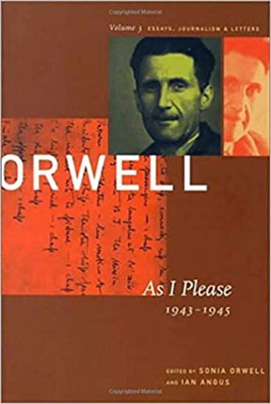 Book cover for "As I Please" by George Orwell