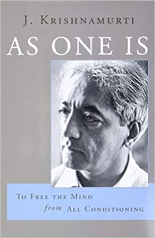 Book cover for "As One Is" by Jiddu Krishnamurti