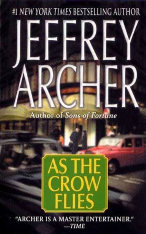 Book cover for "As the Crow Flies" by Jeffrey Archer