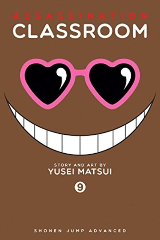 Book cover for "Assassination Classroom, Vol. 09: A Shocking Time" by Yūsei Matsui