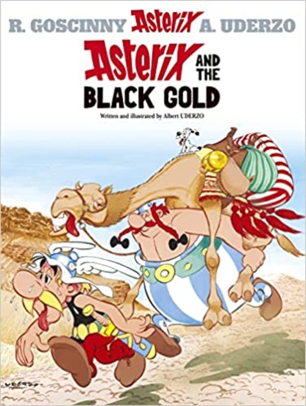 Book cover for "Asterix and the Black Gold" by Goscinny and Uderzo