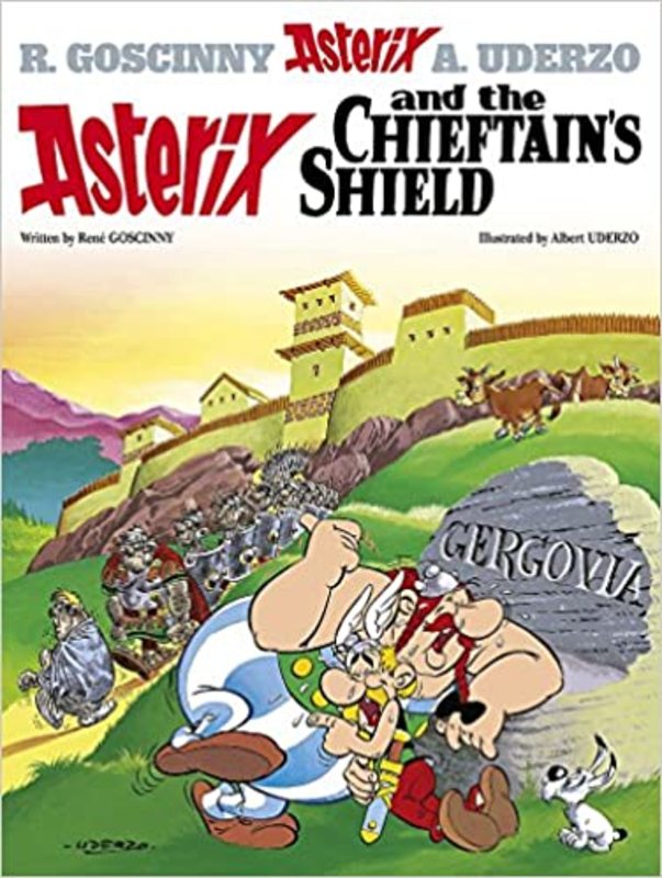 Book cover for "Asterix and the Chieftain's Shield" by Goscinny