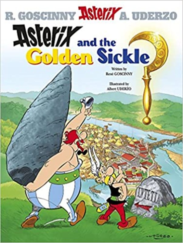 Book cover for "Asterix and the Golden Sickle" by Goscinny