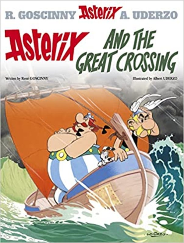 Book cover for "Asterix and the Great Crossing" by Goscinny