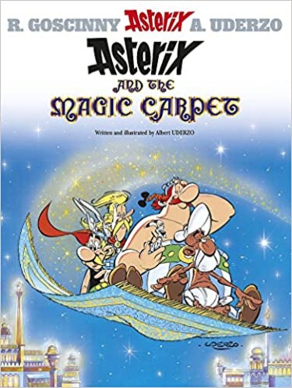Book cover for "Asterix and the Magic Carpet" by Goscinny and Uderzo