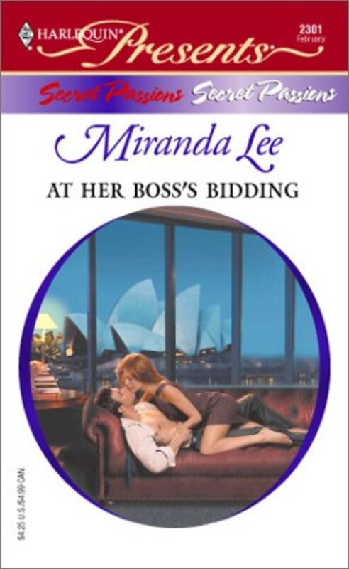 Book cover for "At Her Boss's Bidding" by Miranda Lee