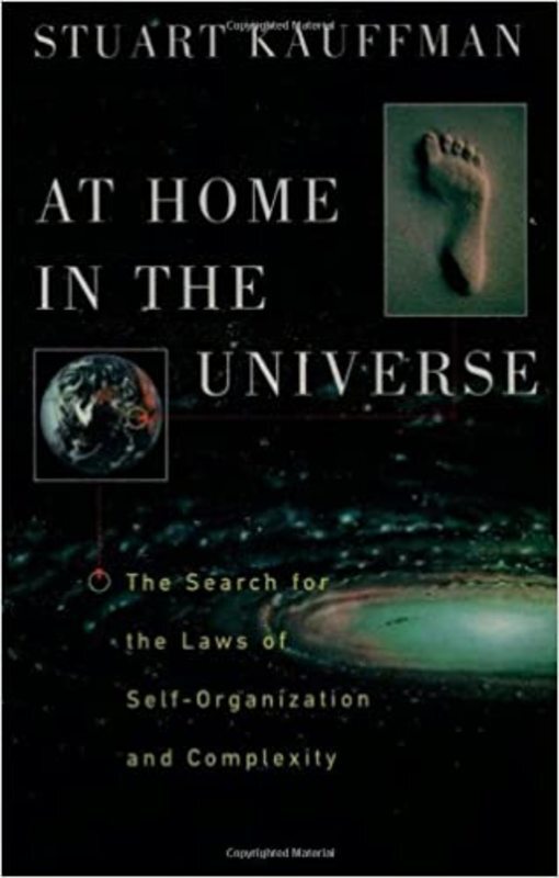 Book cover for "At Home in the Universe" by Stuart Kauffman