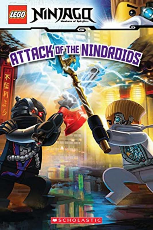 Book cover for "Attack of the Nindroids" by Tracey West