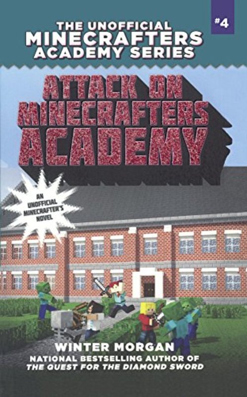 Book cover for "Attack on Minecrafters Academy" by Winter Morgan
