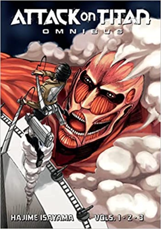 Book cover for "Attack on Titan Omnibus 1" by Hajime Isayama