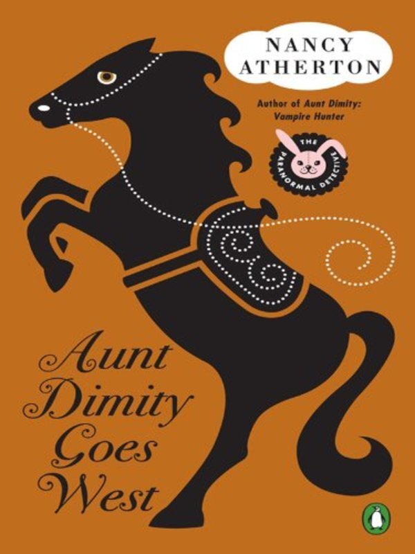 Book cover for "Aunt Dimity Goes West" by Nancy Atherton
