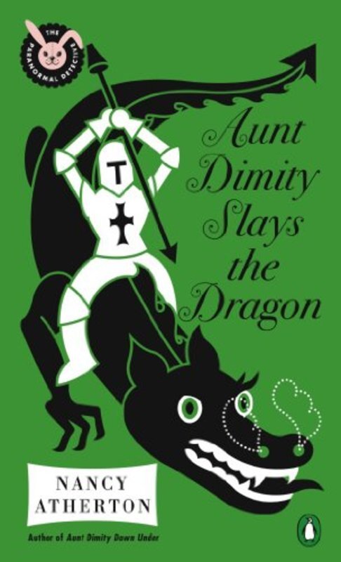 Book cover for "Aunt Dimity Slays the Dragon" by Nancy Atherton