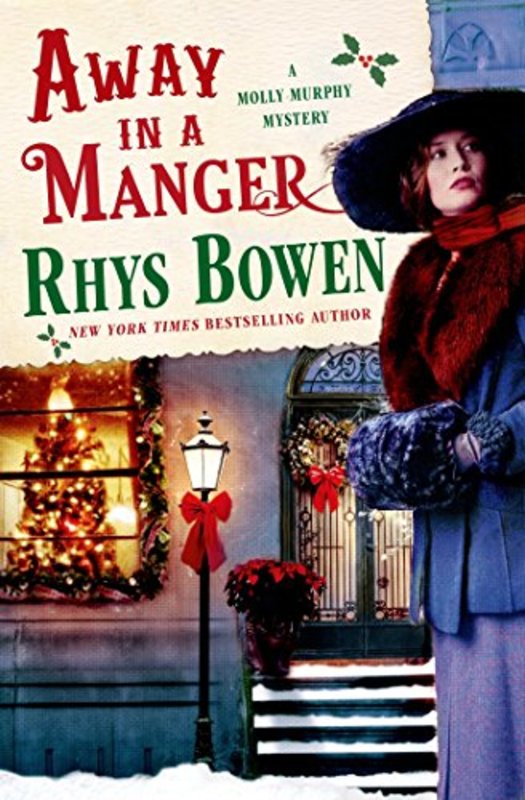 Book cover for "Away in a Manger" by Rhys Bowen