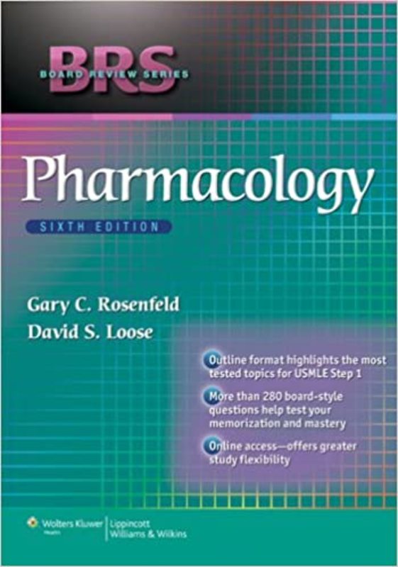 Book cover for "BRS Pharmacology" by Gary C. Rosenfeld