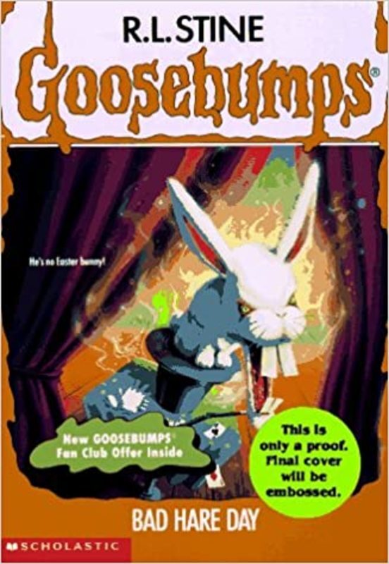 Book cover for "Bad Hare Day" by R.L. Stine
