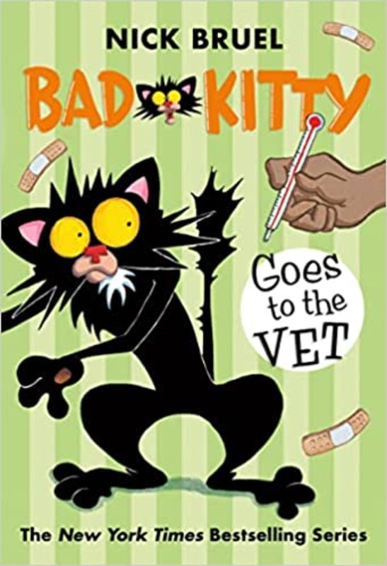 Book cover for "Bad Kitty Goes to the Vet" by Nick Bruel