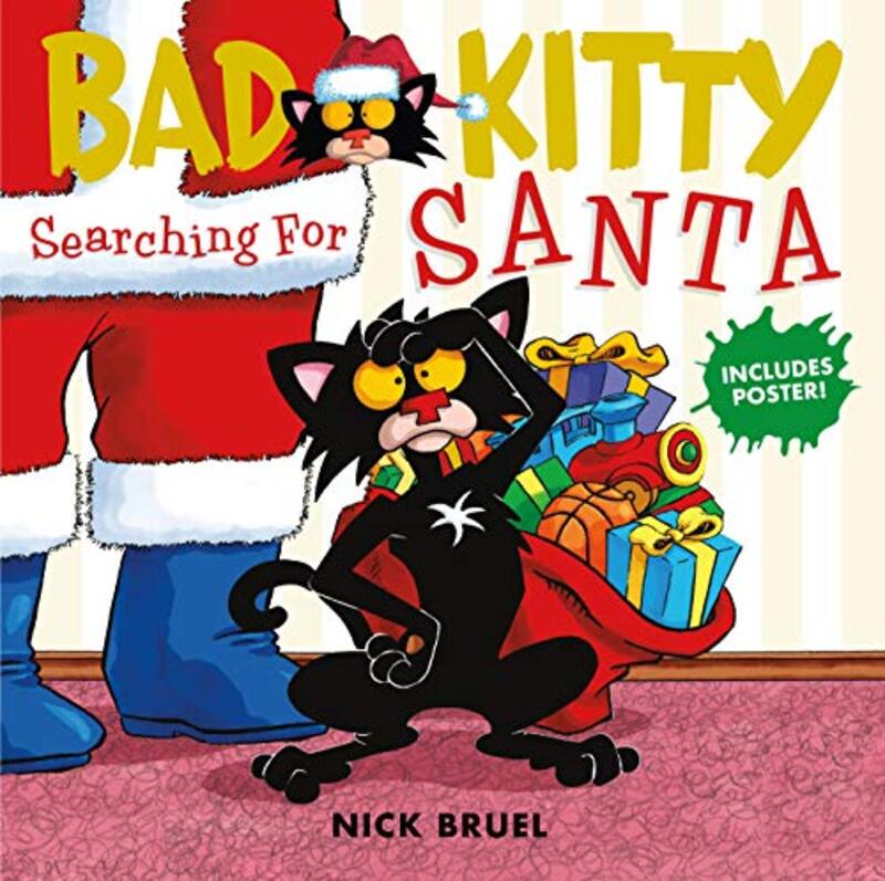 Book cover for "Bad Kitty: Searching for Santa" by Nick Bruel