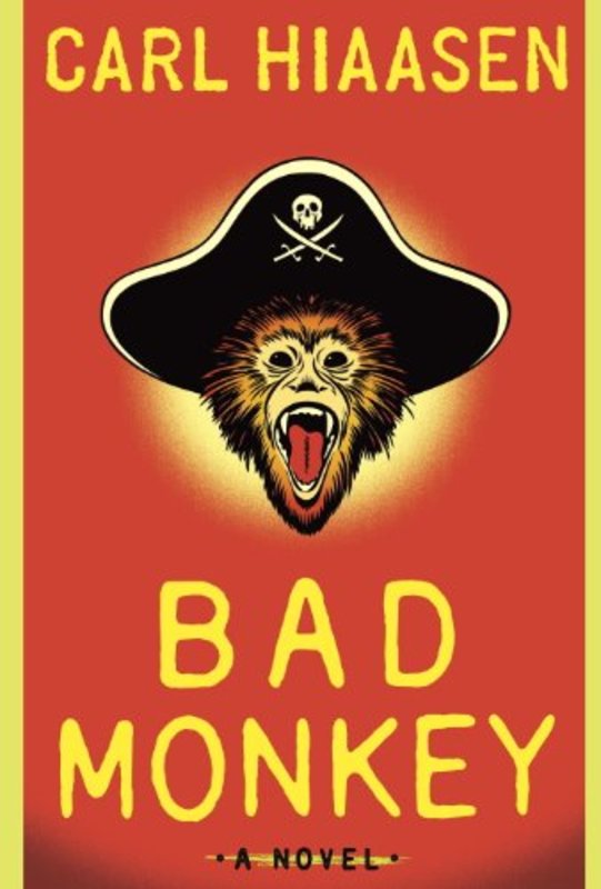 Book cover for "Bad Monkey" by Carl Hiaasen