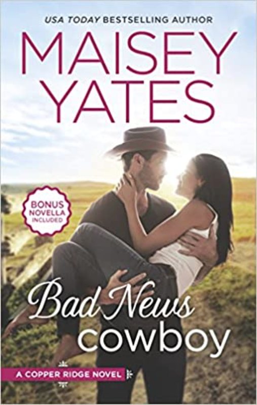 Book cover for "Bad News Cowboy" by Maisey Yates