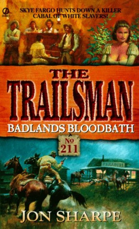 Book cover for "Badlands Bloodbath" by Jon Sharpe
