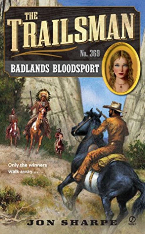 Book cover for "Badlands Bloodsport" by Jon Sharpe