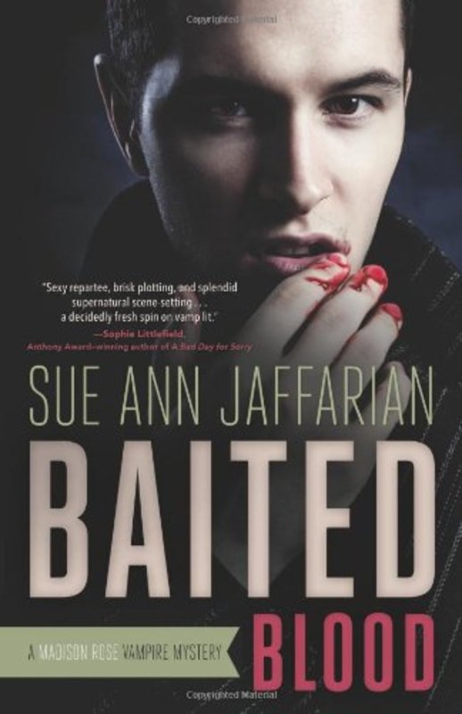Book cover for "Baited Blood" by Sue Ann Jaffarian