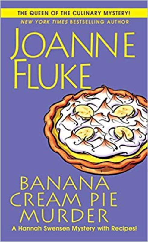 Book cover for "Banana Cream Pie Murder" by Joanne Fluke