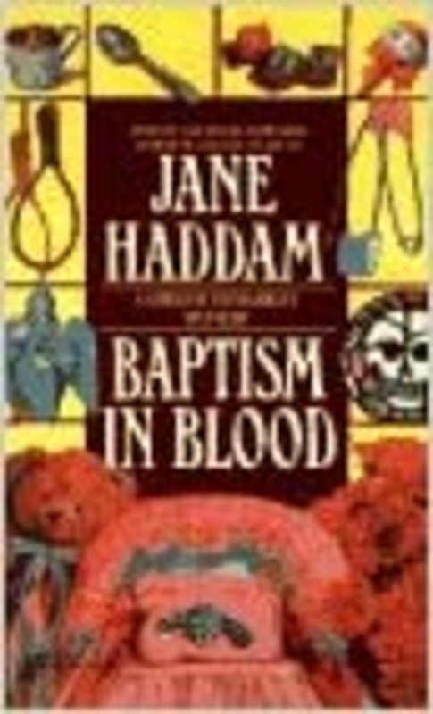 Book cover for "Baptism in Blood" by Jane Haddam