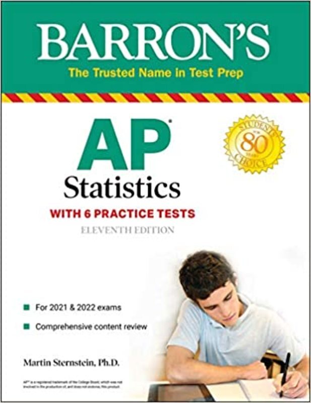 Book cover for "Barron's AP Statistics" by Barron's