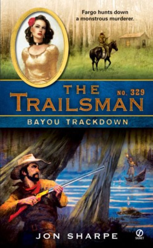 Book cover for "Bayou Trackdown" by Jon Sharpe