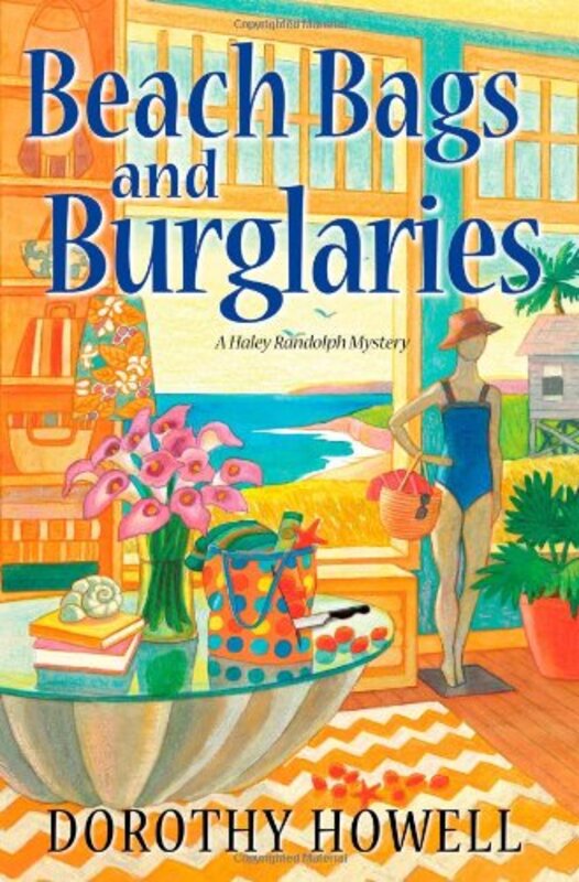 Book cover for "Beach Bags and Burglaries" by Dorothy Howell