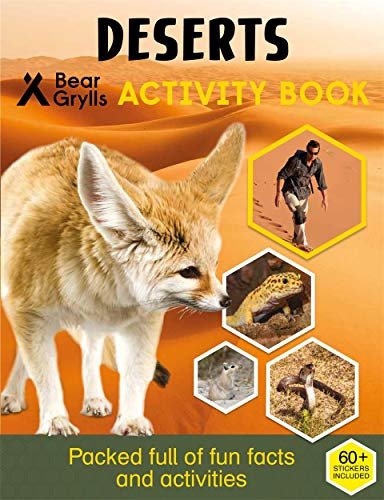 Book cover for "Bear Grylls Sticker Activity: Desert" by Bear Grylls