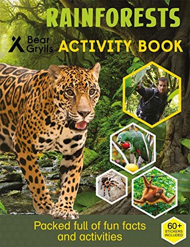 Book cover for "Bear Grylls Sticker Activity: Rainforest" by Bear Grylls