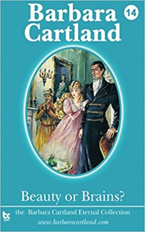 Book cover for "Beauty or Brains?" by Barbara Cartland