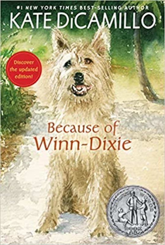 Book cover for "Because of Winn-Dixie" by Kate DiCamillo