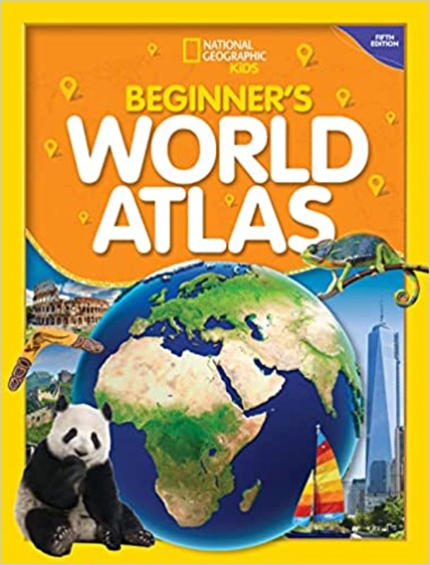 Book cover for "Beginner's World Atlas" by National Geographic Kids