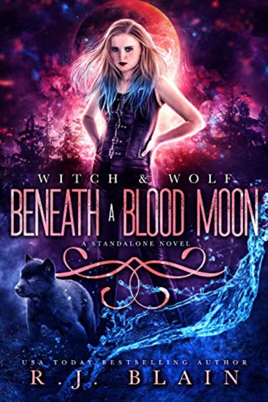 Book cover for "Beneath a Blood Moon" by RJ Blain