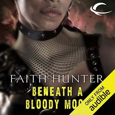 Book cover for "Beneath a Bloody Moon" by Faith Hunter