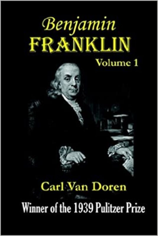 Book cover for "Benjamin Franklin" by Carl Van Doren